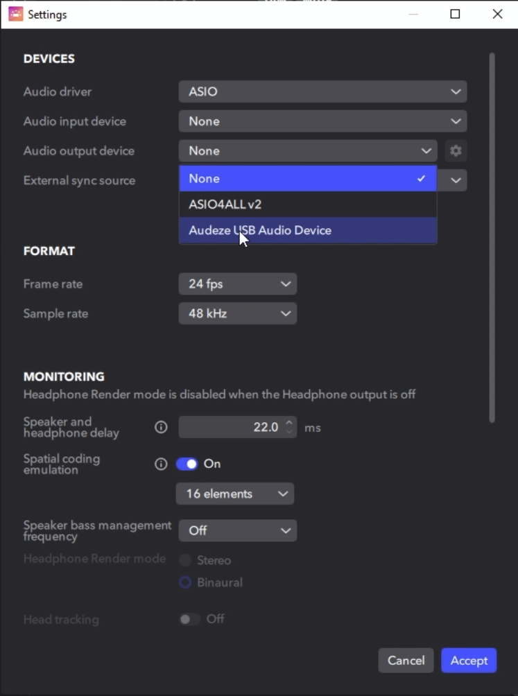 Maxwell Head Tracking for Dolby Atmos Renderer - Audeze LLC